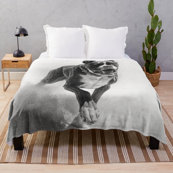 Item preview, A Boxer captured mid-run on a sandy beach, Dogs in Motion designed and sold by CDC40.