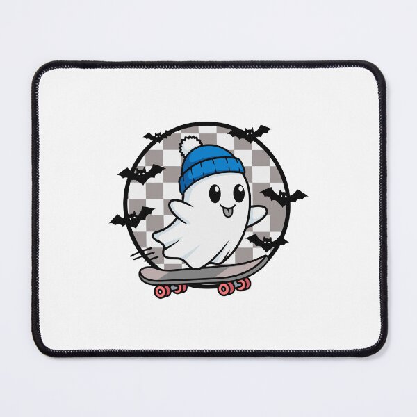 Item preview, Cute Ghost Skateboarding with Beanie designed and sold by Horrify.