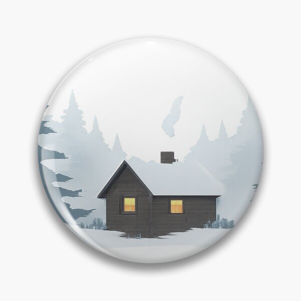 Item preview, Snowy Forest Cabin in Minimal Style designed and sold by Fernova.