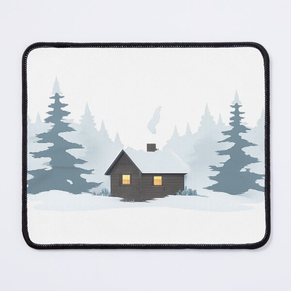 Item preview, Snowy Forest Cabin in Minimal Style designed and sold by Fernova.