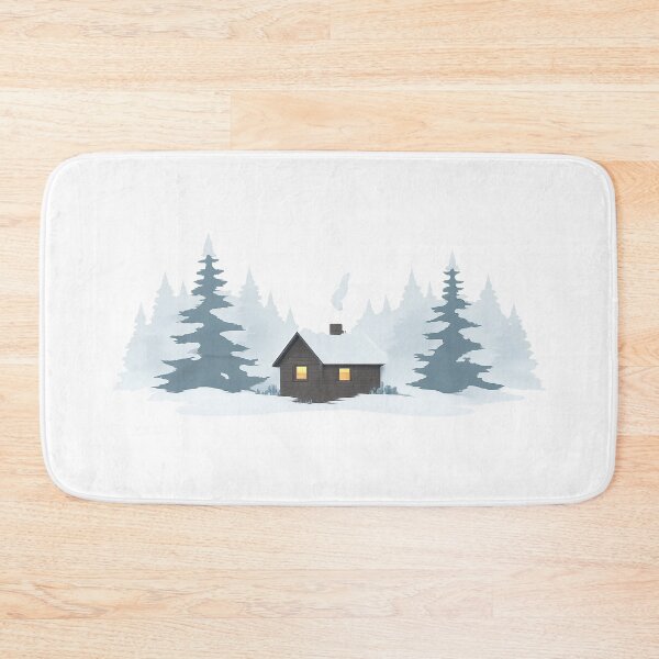 Item preview, Snowy Forest Cabin in Minimal Style designed and sold by Fernova.