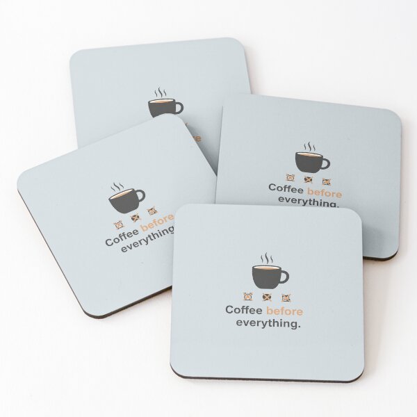 Item preview, Coffee Before Everything Morning Icons designed and sold by VibeShift Studio.