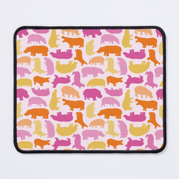 Item preview, Colorful Happy Hippo Silhouettes designed and sold by TrilbyWorks.