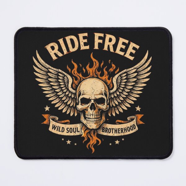 Item preview, Ride Free – Wild Soul Brotherhood Vintage Freedom T-Shirt | Retro Skull & Wings Design designed and sold by SoulenCify.