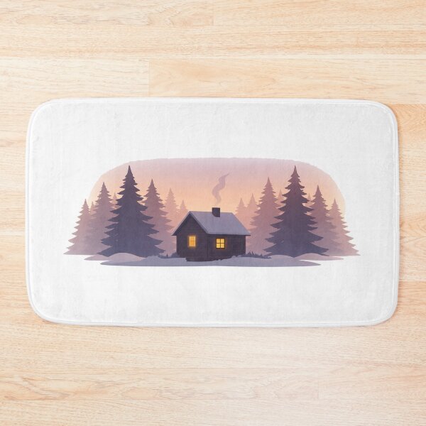 Item preview, Forest Cabin at Quiet Evening Dusk designed and sold by Fernova.