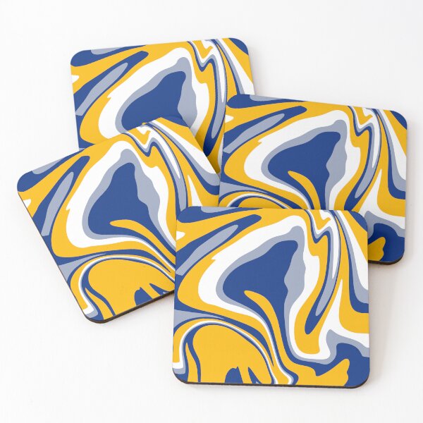 Item preview, Liquefied texture: mustard, blue, gray designed and sold by tornasolhaze.