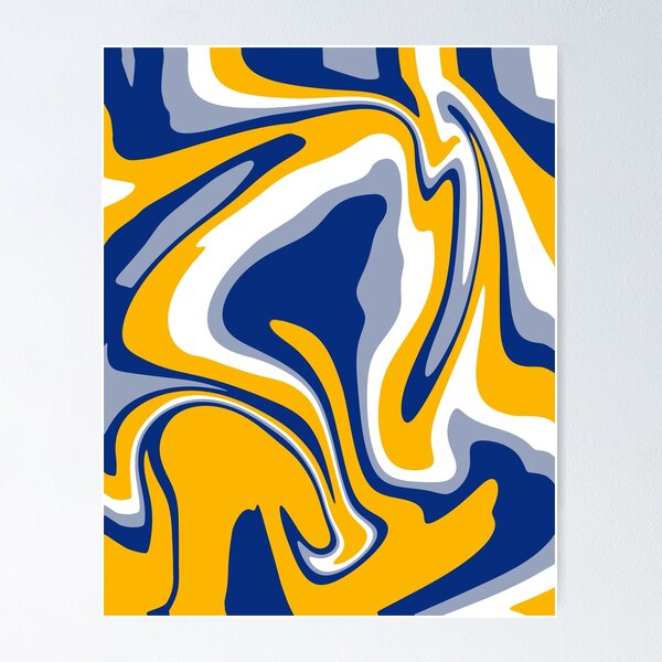 Item preview, Liquefied texture: mustard, blue, gray designed and sold by tornasolhaze.