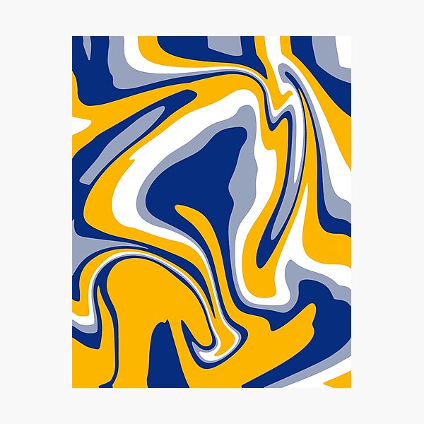 Item preview, Liquefied texture: mustard, blue, gray designed and sold by tornasolhaze.