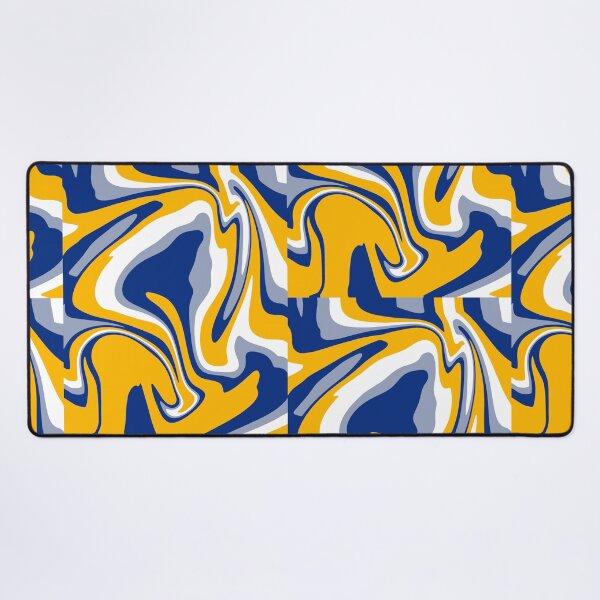 Item preview, Liquefied texture: mustard, blue, gray designed and sold by tornasolhaze.