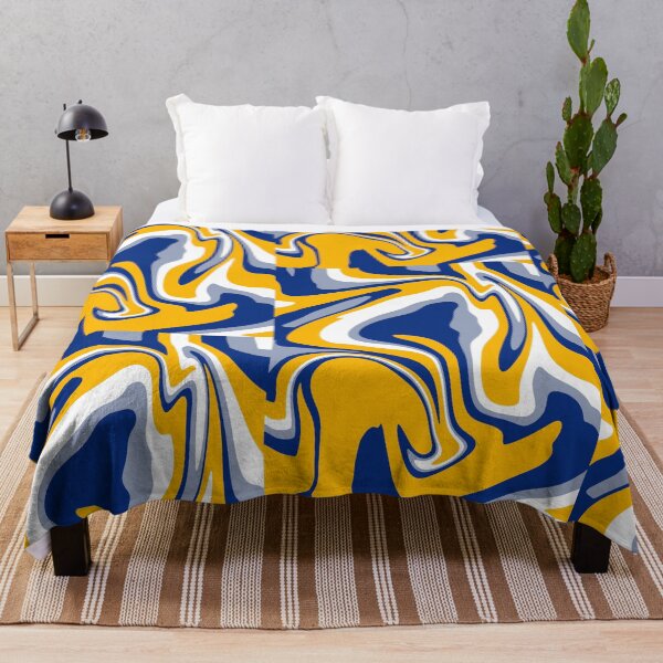 Item preview, Liquefied texture: mustard, blue, gray designed and sold by tornasolhaze.