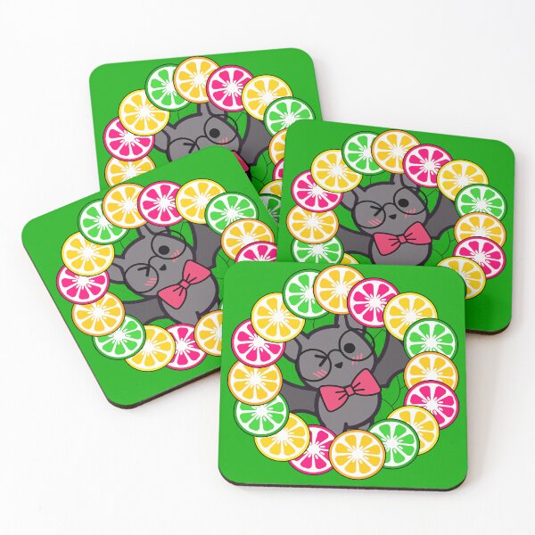 Item preview, Kawaii Bat Pink Grapefruit & Citrus Wreath designed and sold by Kanniax.