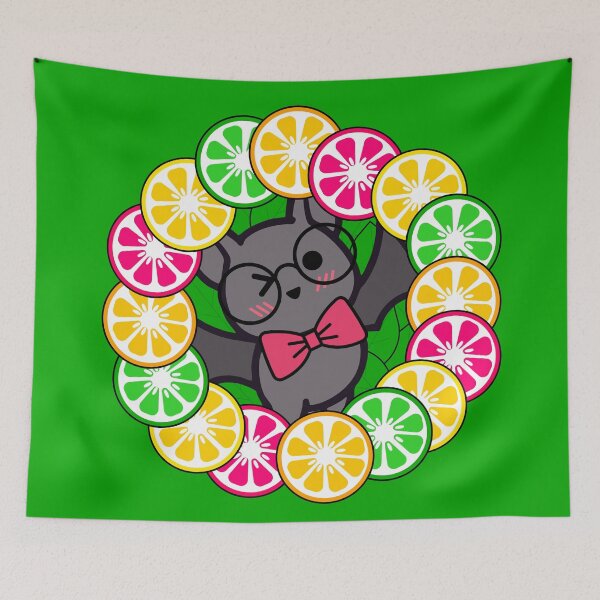 Item preview, Kawaii Bat Pink Grapefruit & Citrus Wreath designed and sold by Kanniax.
