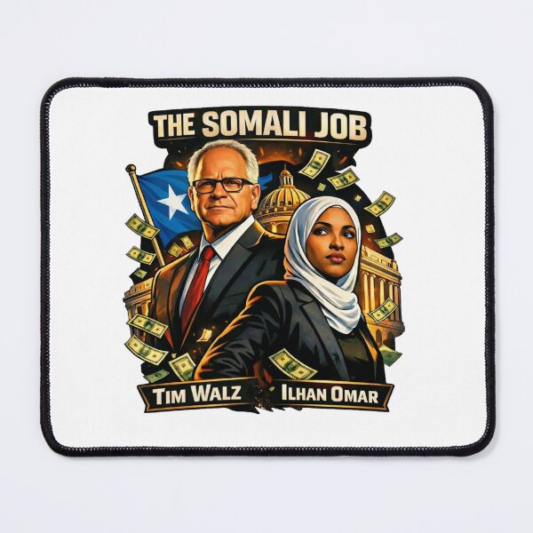 Item preview, The Somali Job Parody Meme - Tim Walz Ilhan Omar Minnesota Fraud Satire designed and sold by Acta Diurna Supply.