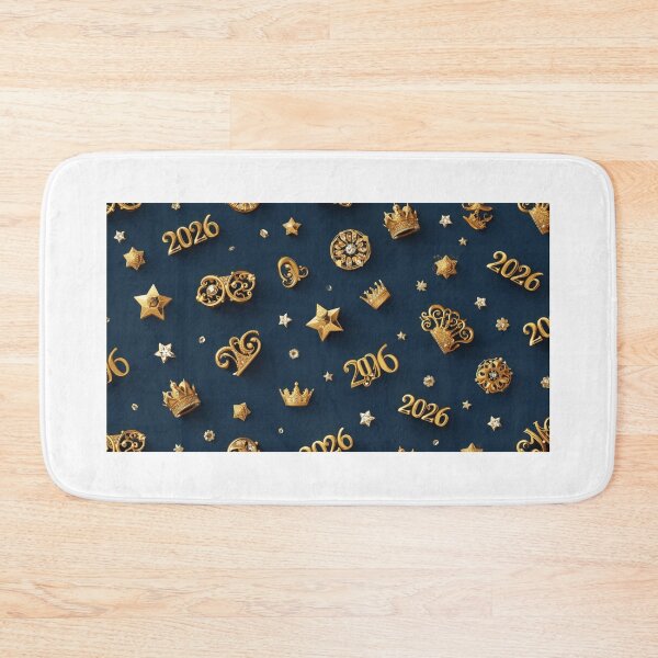 Item preview, Luxury 3D Gold 2026 New Year Diamond Filigree Emblem designed and sold by sa-prints.