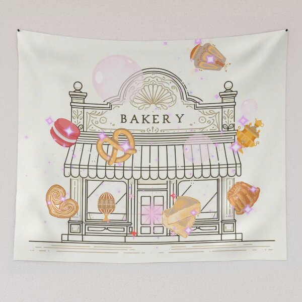 Item preview, Magical Bakery Illustration – Dreamy Cake Shop with Floating Desserts designed and sold by Sugar Wisdom .