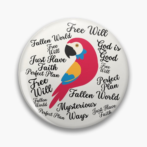 Item preview, Christian Parrot- Squawk! Fallen World! - Atheist Animals  designed and sold by EvergreenRevolt.
