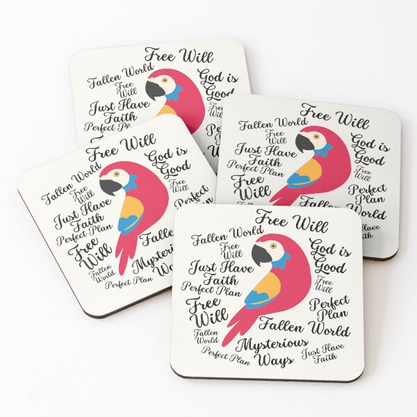 Item preview, Christian Parrot- Squawk! Fallen World! - Atheist Animals  designed and sold by EvergreenRevolt.