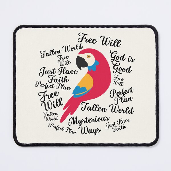 Item preview, Christian Parrot- Squawk! Fallen World! - Atheist Animals  designed and sold by EvergreenRevolt.