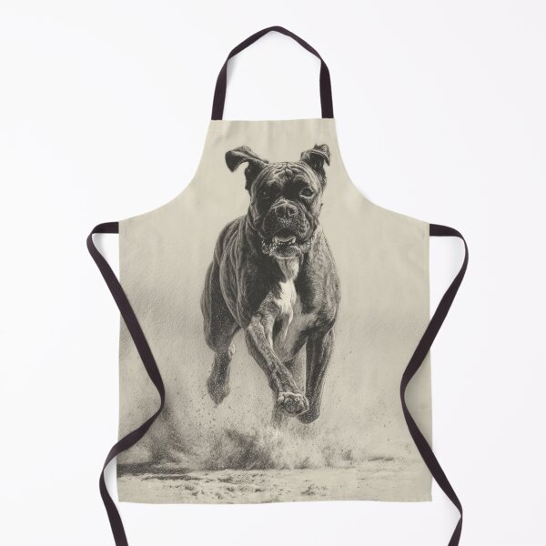 Item preview, A Boxer captured mid-run on a sandy beach, Dogs in Motion designed and sold by CDC40.