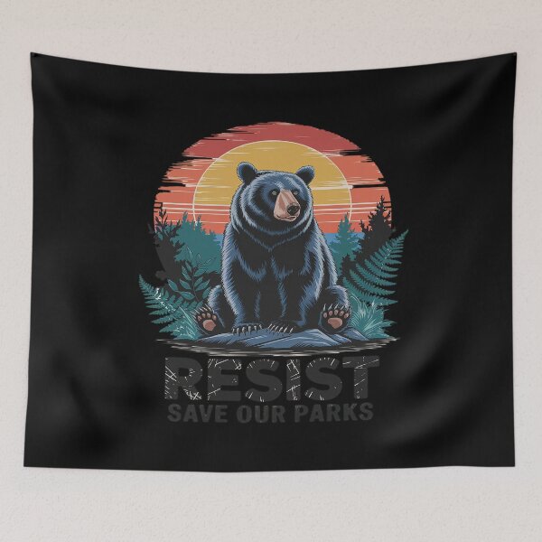 Item preview, Resist Save Our Parks Alt US National Parks Bear Nature1  designed and sold by FadeOfThrone.