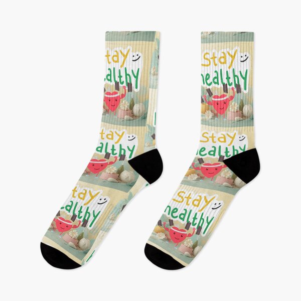 Item preview, Stay Healthy – Cute Heart Fitness Motivation Design designed and sold by GoldenSparkleShop.