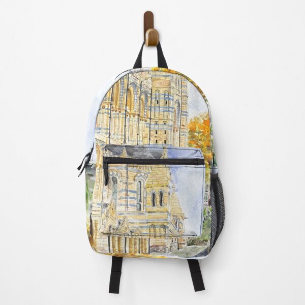 Item preview, watercolour painting Natural History Museum and the V&A Museum in autumn designed and sold by ColorandColor.