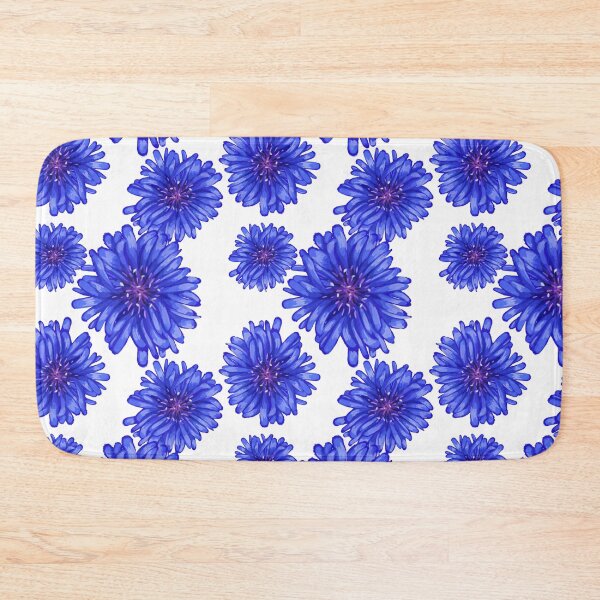 Item preview, White Cornflower flower pattern designed and sold by Fridayscorner.