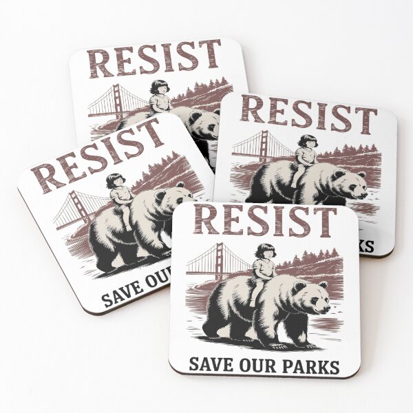 Item preview, Resist Save Our Parks Alt US National Parks Bear  designed and sold by MarryIsMonth.