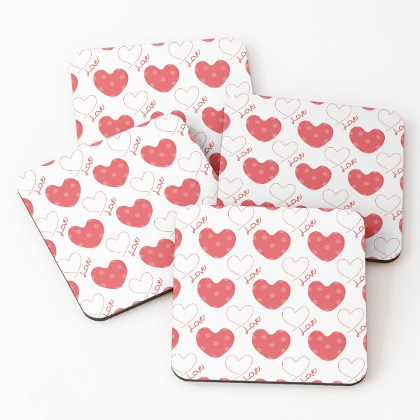 Item preview, Red Hearts with Love Text Pattern designed and sold by Teenidesign .