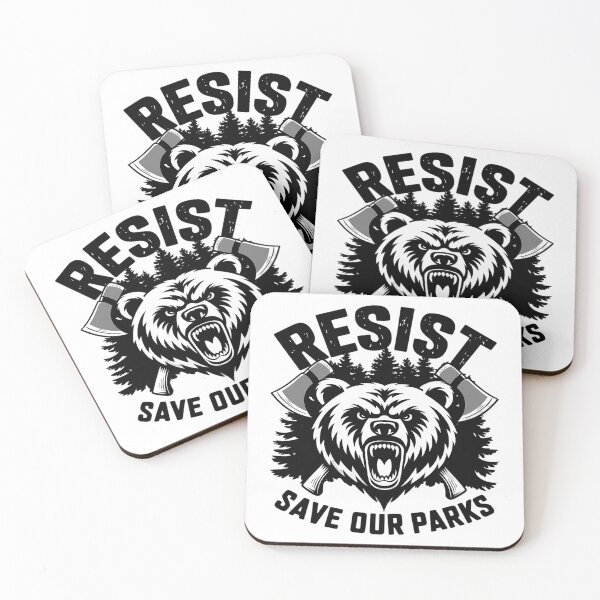 Item preview, Resist Save Our Parks Bear Nature Protect National Parks  designed and sold by MarryIsMonth.