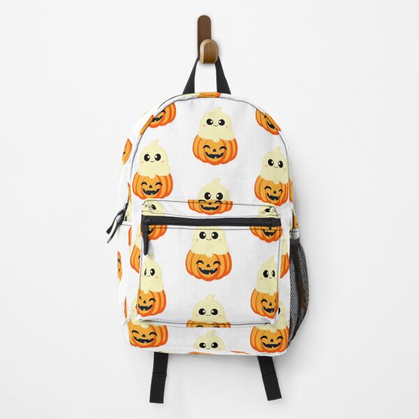 Item preview, Cute Ghost on Pumpkin – Kawaii Halloween Illustration designed and sold by Horrify.