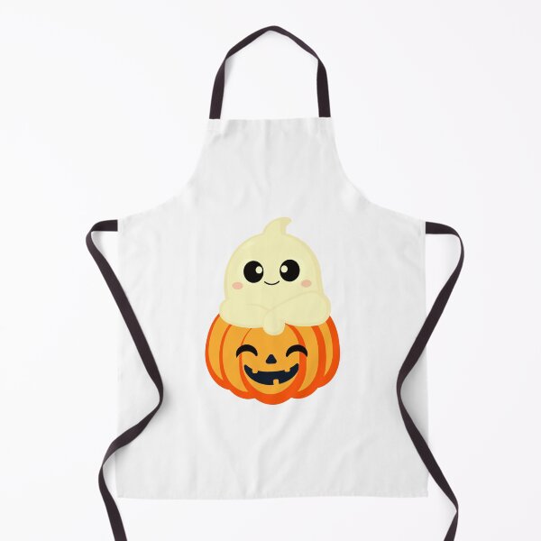 Item preview, Cute Ghost on Pumpkin – Kawaii Halloween Illustration designed and sold by Horrify.