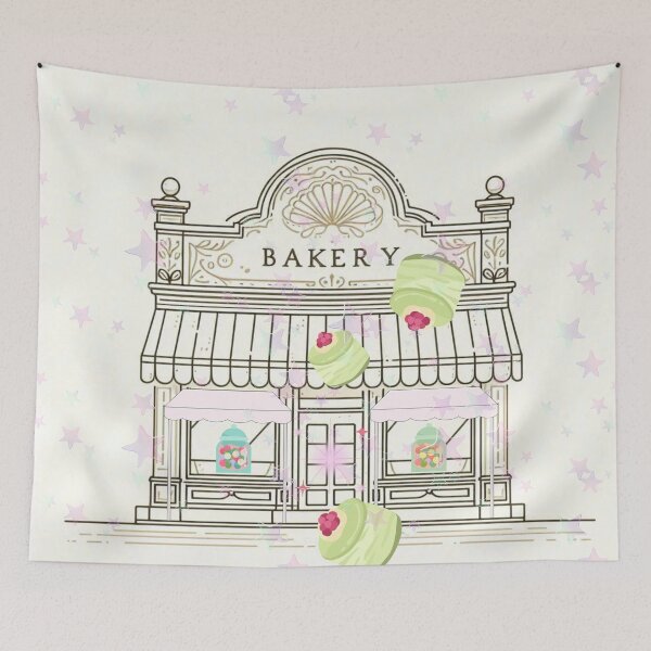 Item preview, Magical Bakery Illustration – Dreamy Cake Shop with Floating Desserts designed and sold by Sugar Wisdom .