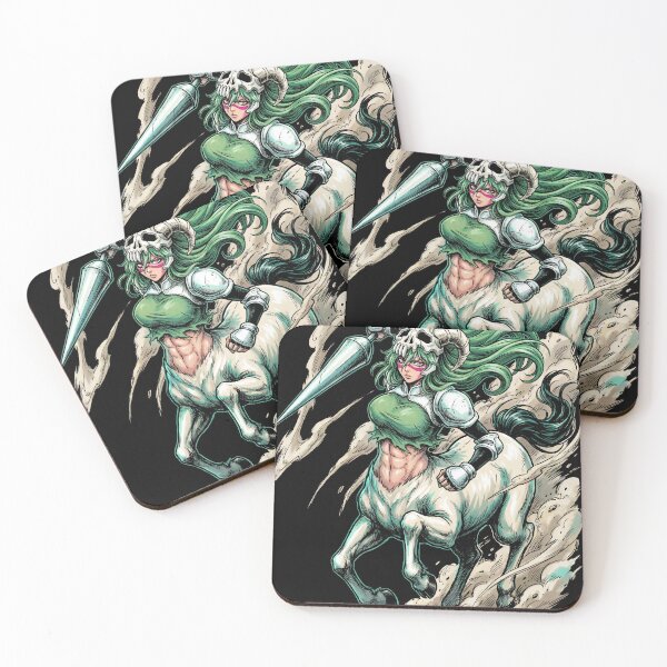 Item preview, Green Haired Espada Tercera Arrancar Resurrection Gamuza Centaur Form Hollow Mask Adult Nelliel Fan Art Portrait Illustration Poster T-Shirt Sticker Print Gift designed and sold by Senpaiwaves.