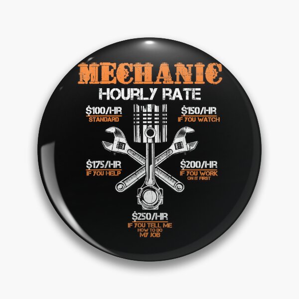 Item preview, Funny Mechanic Car Guy Hourly Rate Labor Rates Price List designed and sold by ChestOutLoud.