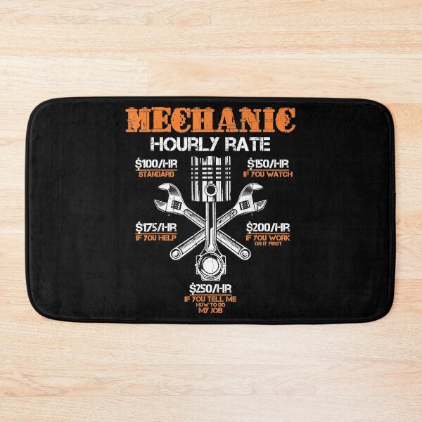 Item preview, Funny Mechanic Car Guy Hourly Rate Labor Rates Price List designed and sold by ChestOutLoud.