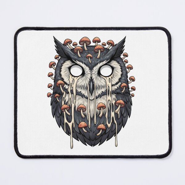 Item preview, Mushroom Owl – Dark Psychedelic Forest Art designed and sold by Senkov.