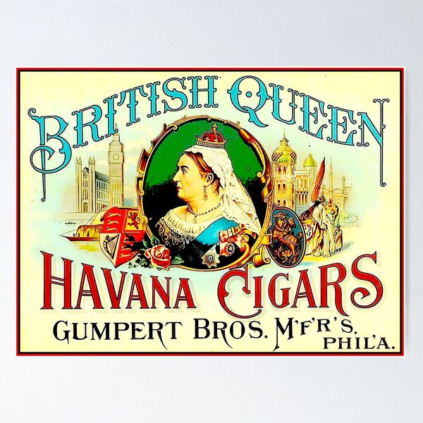 Item preview, HAVANA CIGARS : Vintage British Queen Advertising Print designed and sold by posterbobs.
