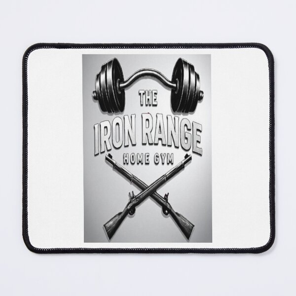 Item preview, Redbubble The Iron Range Gym Logo – Vintage Barbell & Crossed Muskets Strength Emblem designed and sold by Horlardigital.