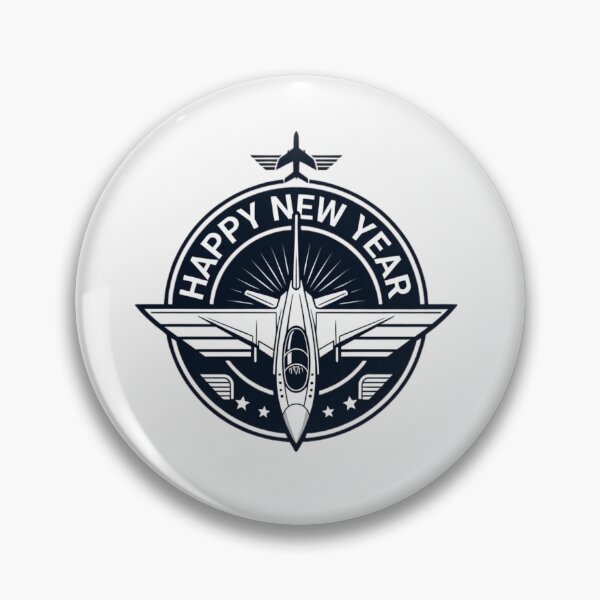 Item preview, Happy New Year Jet Wings Emblem #Aviation #NewYearGift designed and sold by Combat Skies.