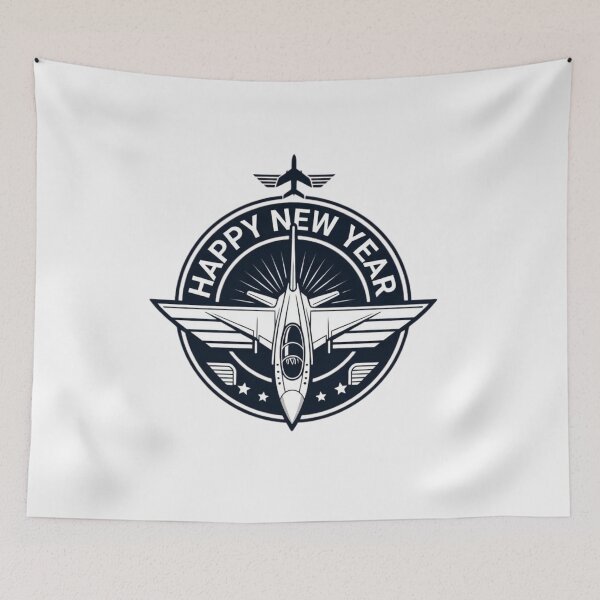 Item preview, Happy New Year Jet Wings Emblem #Aviation #NewYearGift designed and sold by Combat Skies.