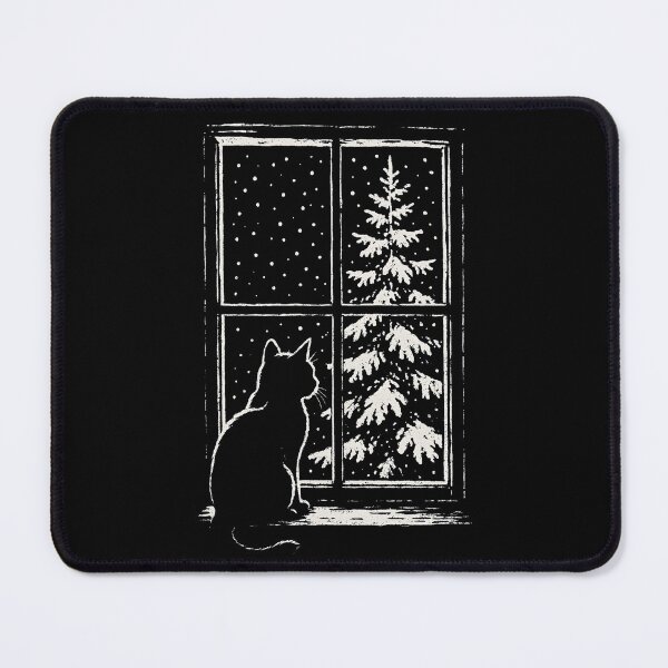 Item preview, Snowy Cypress Window Cat designed and sold by Nacho Average Designs.