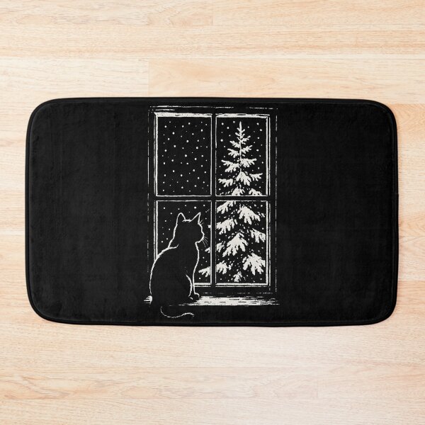 Item preview, Snowy Cypress Window Cat designed and sold by Nacho Average Designs.