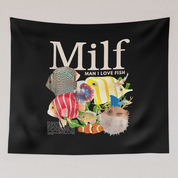 Item preview, Milf Man I Love Fish Funny Fisherman Humor Nature designed and sold by ChestOutLoud.