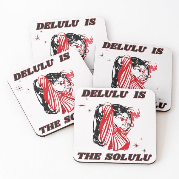 Item preview, Delulu Is the Solulu – Red & Black Aesthetic Girl Illustration. designed and sold by Artistry-Nadia.