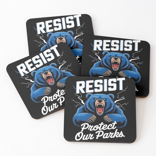 Item preview, Resist US National Parks Bear Alt US Save Our Parks Quote designed and sold by MarryIsMonth.