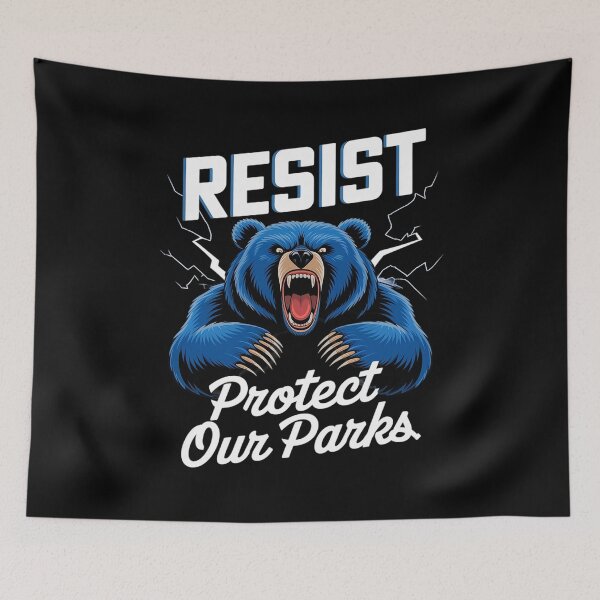 Item preview, Resist US National Parks Bear Alt US Save Our Parks Quote designed and sold by MarryIsMonth.