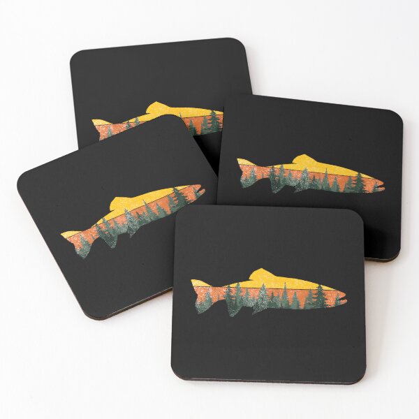 Item preview, Trout Fly Fishing Outdoor Forest Nature Wildlife Fisherman designed and sold by ChestOutLoud.