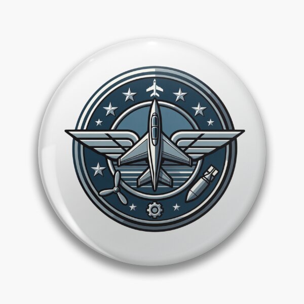 Item preview, Fighter Jet Emblem New Year Badge #Aviation #NewYearGift designed and sold by Combat Skies.