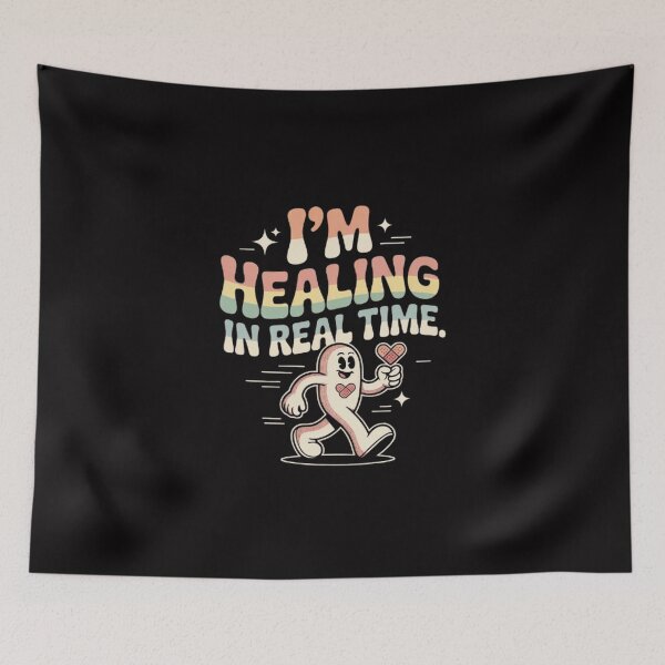 Item preview, I’m Healing in Real Time Shirt – Retro Self-Care Affirmation Tee, Mental Health , Growth Quote designed and sold by masteryStore.